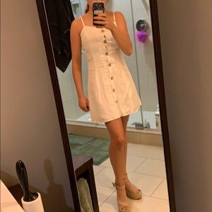 URBAN OUTFITTERS white cross back button up dress